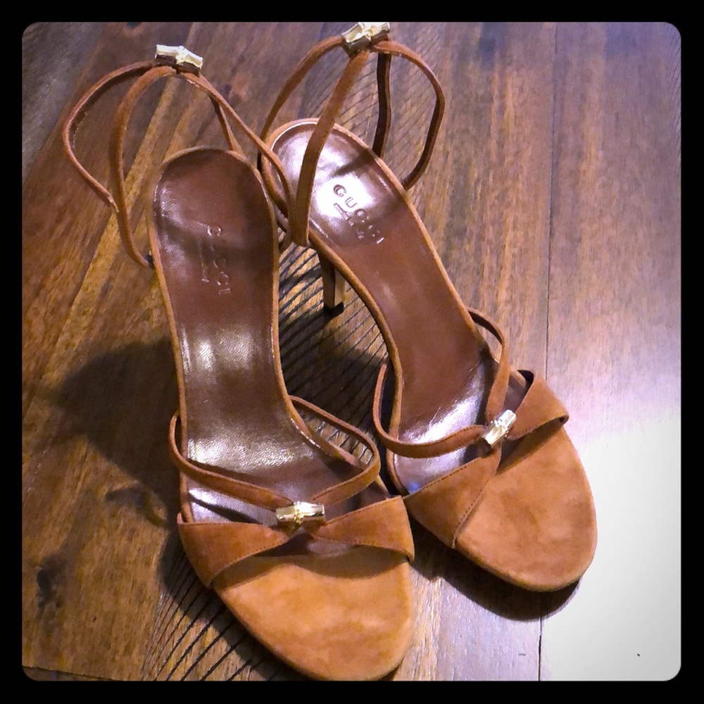 Beautiful Gucci suede high heel sandal